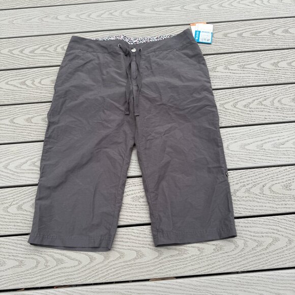 Columbia Arch Cape III  Knee Shorts Capri Women’s 12 Gray UPF 15 - Picture 1 of 5